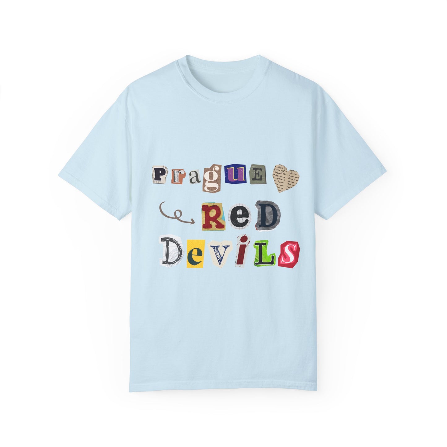 Garment-Dyed T-Shirt - Prague Red Devils Design - FiftyTees