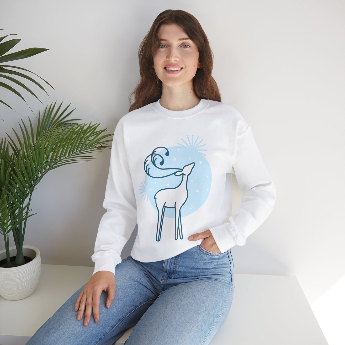Christmas Reindeer Sweatshirt - FiftyTees