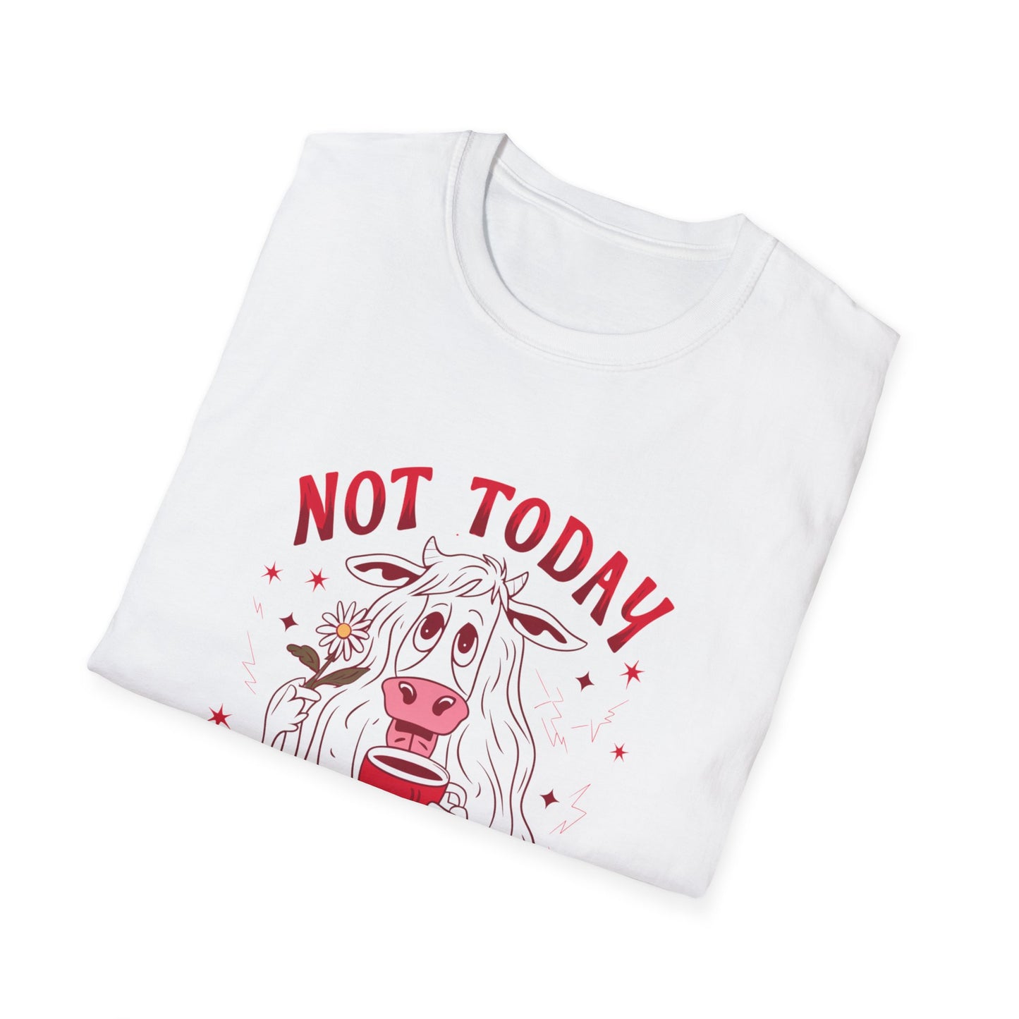Funny Graphic Tee - Unisex Softstyle T-Shirt - 'Not today heifer' - FiftyTees