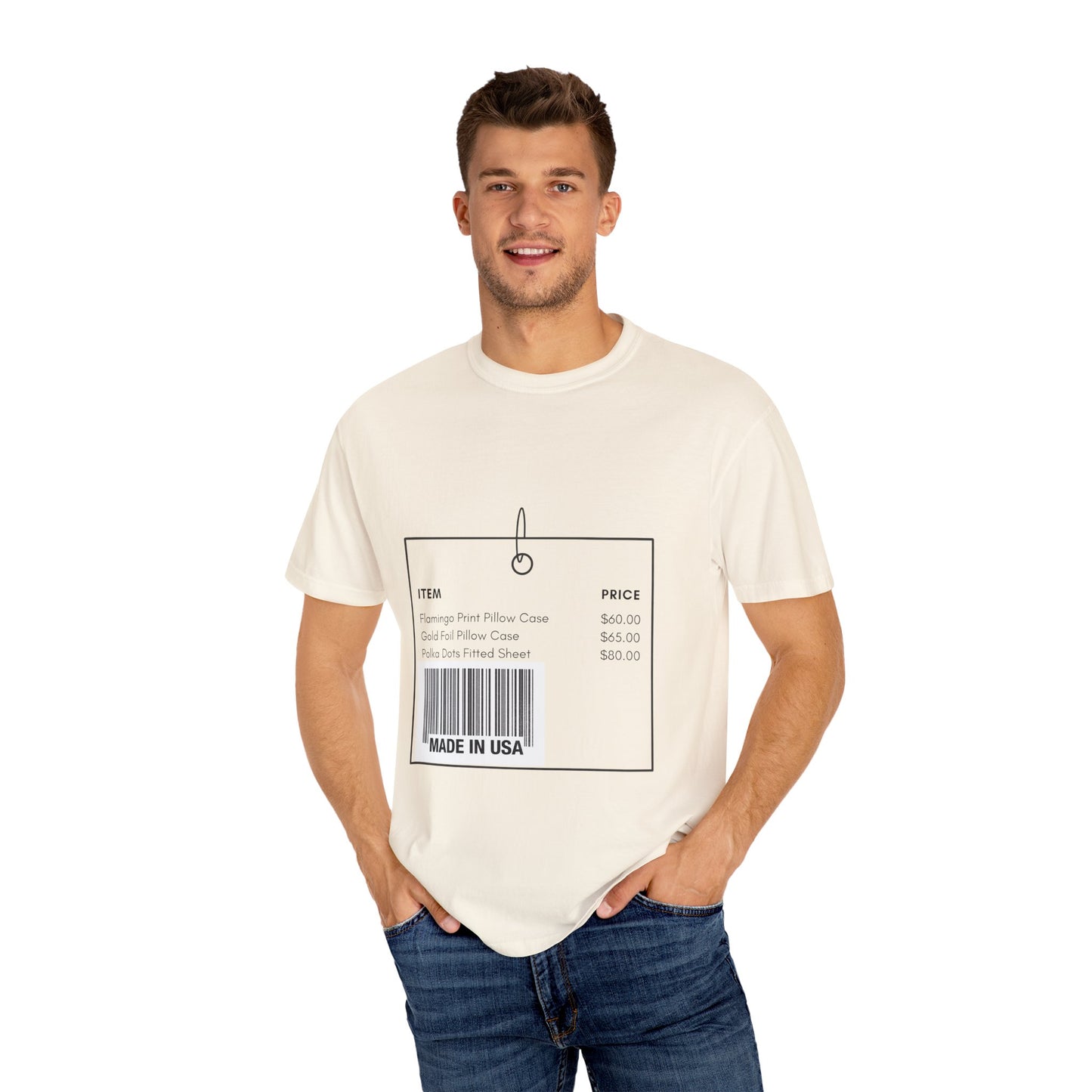 Funny Barcode Unisex T-shirt, Made in USA, Humorous Tee, Graphic Tee, Novelty Shirt, Joke Gift Shirt - FiftyTees