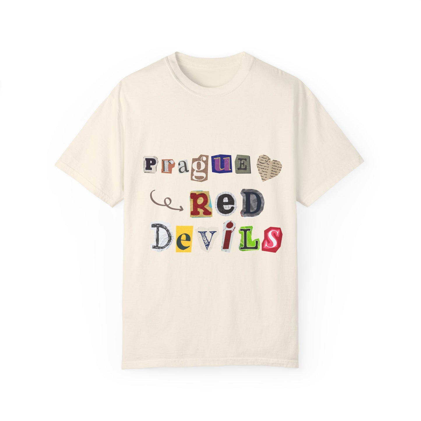 Copy of Garment-Dyed T-Shirt - Prague Red Devils Design - FiftyTees