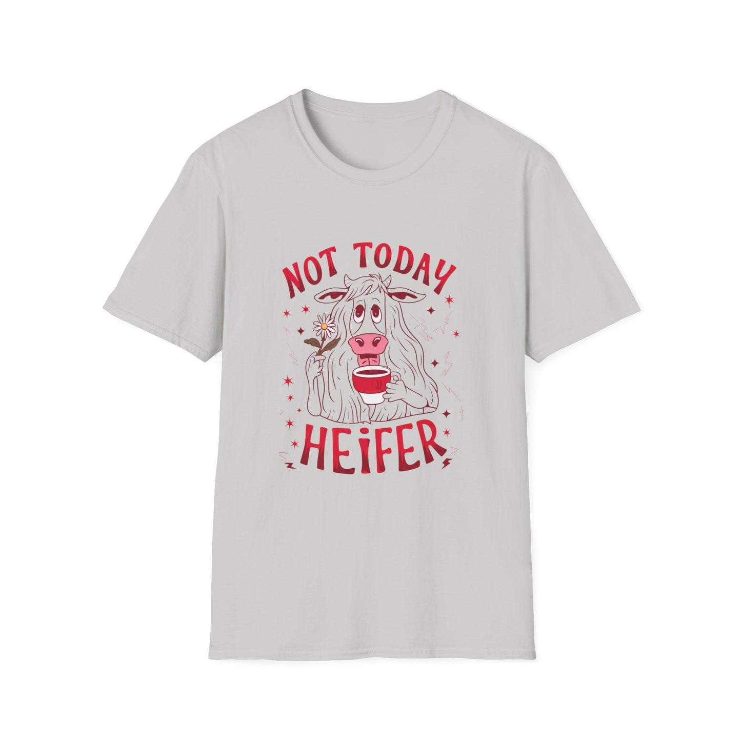 Funny Graphic Tee - Unisex Softstyle T-Shirt - 'Not today heifer' - FiftyTees
