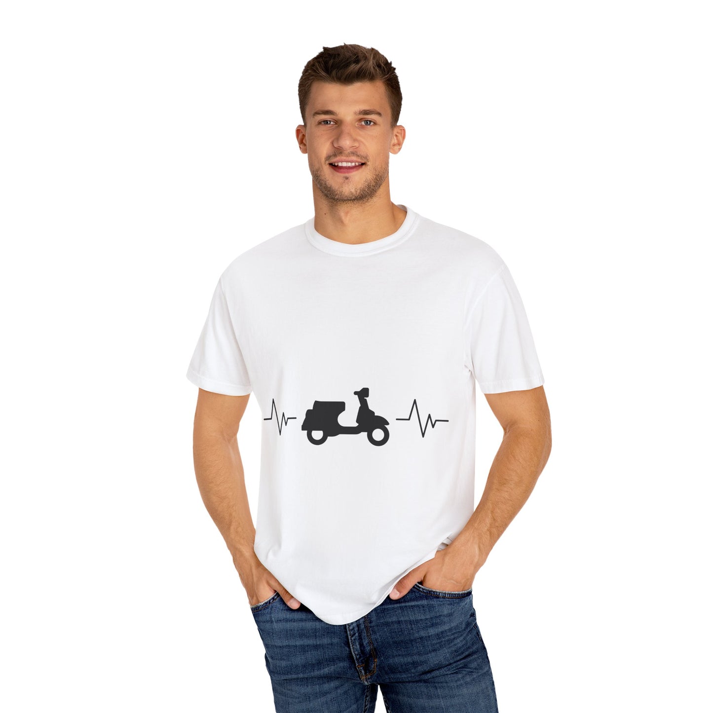 Scooter T-shirt - Vintage Style Unisex Garment-Dyed Tee - FiftyTees