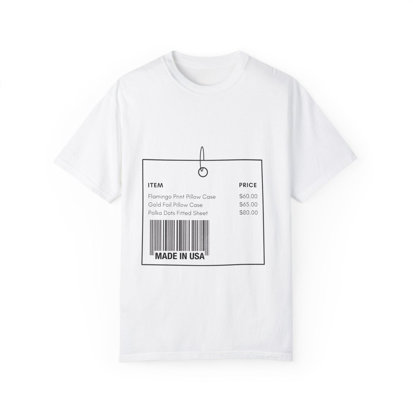 Funny Barcode Unisex T-shirt, Made in USA, Humorous Tee, Graphic Tee, Novelty Shirt, Joke Gift Shirt - FiftyTees