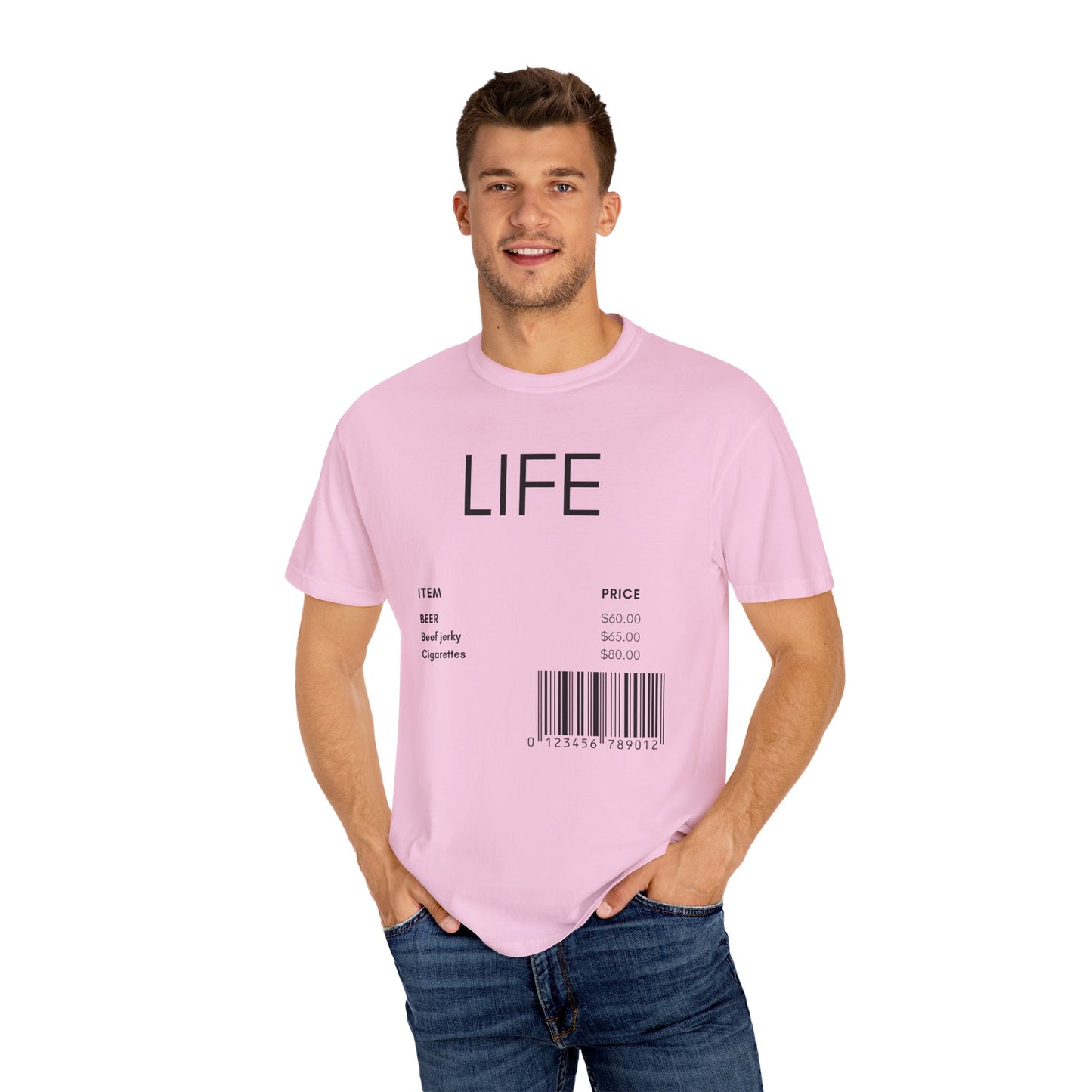 Life T-shirt - Inspirational Unisex Garment-Dyed Tee, Motivational Apparel, Positive Vibes Shirt, Gift for Men and Women, Casual Graphic Top - FiftyTees
