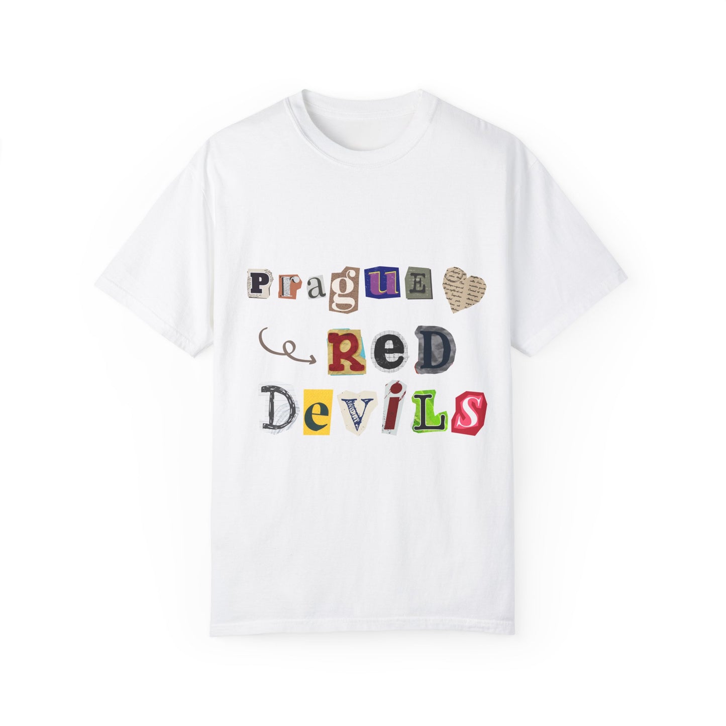 Copy of Garment-Dyed T-Shirt - Prague Red Devils Design - FiftyTees