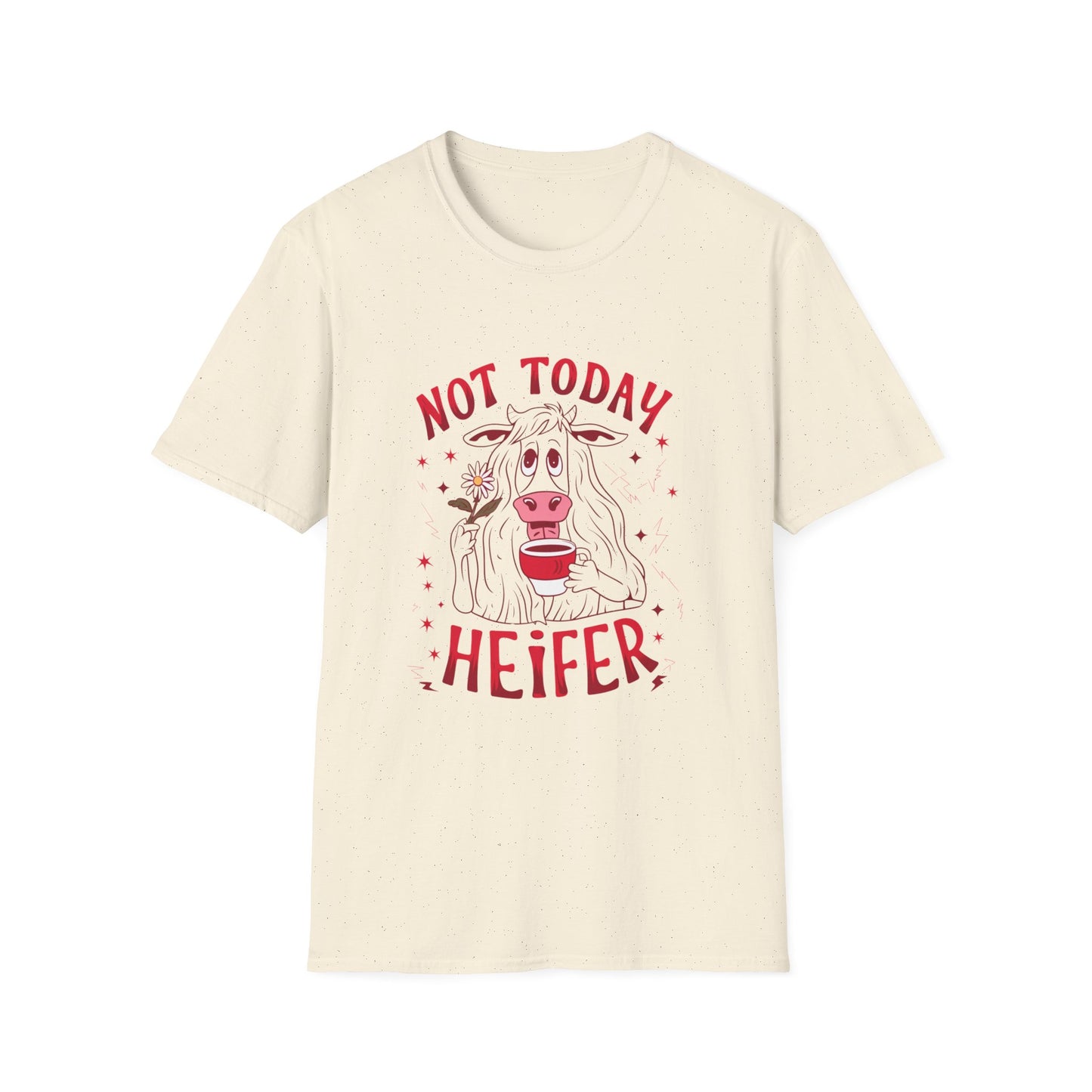 Funny Graphic Tee - Unisex Softstyle T-Shirt - 'Not today heifer' - FiftyTees