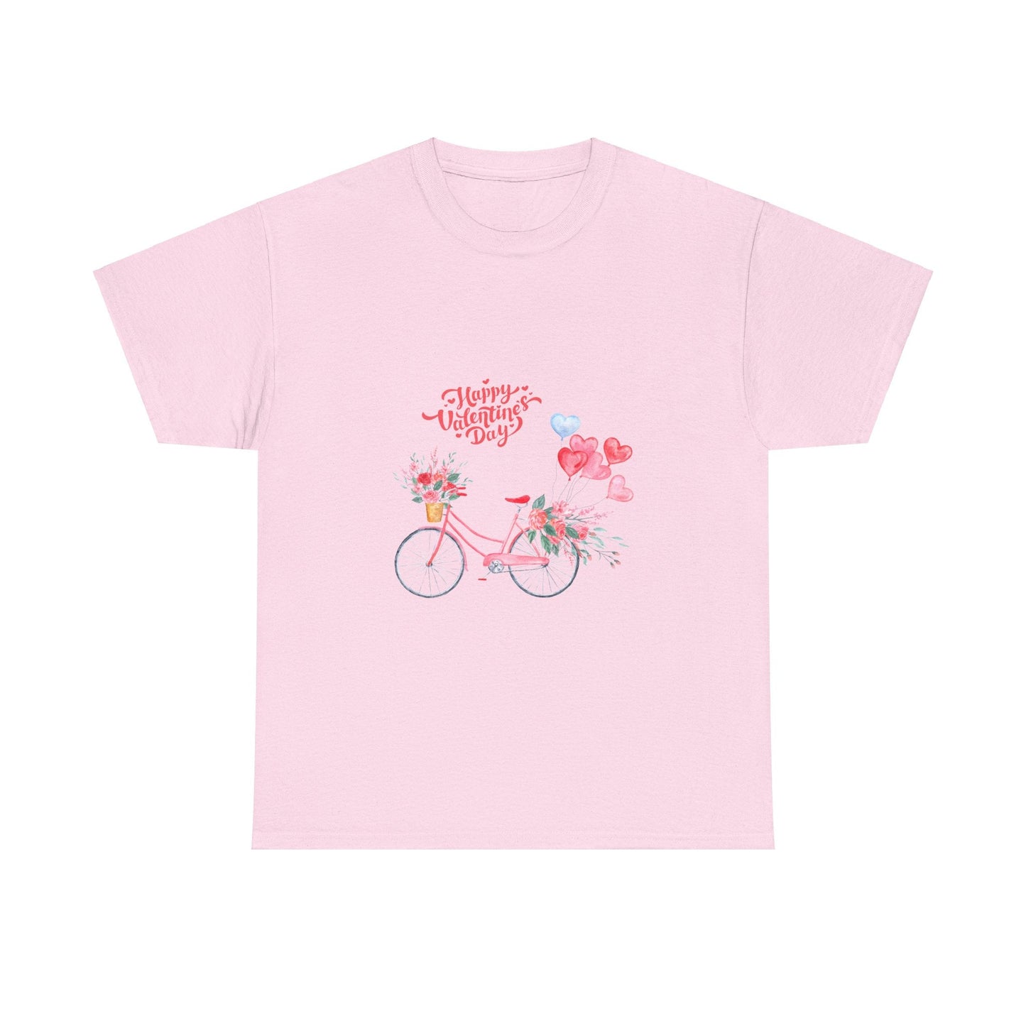 Bike Love Unisex Tee - Valentine’s Day Gift - Light Pink / S - T-Shirt