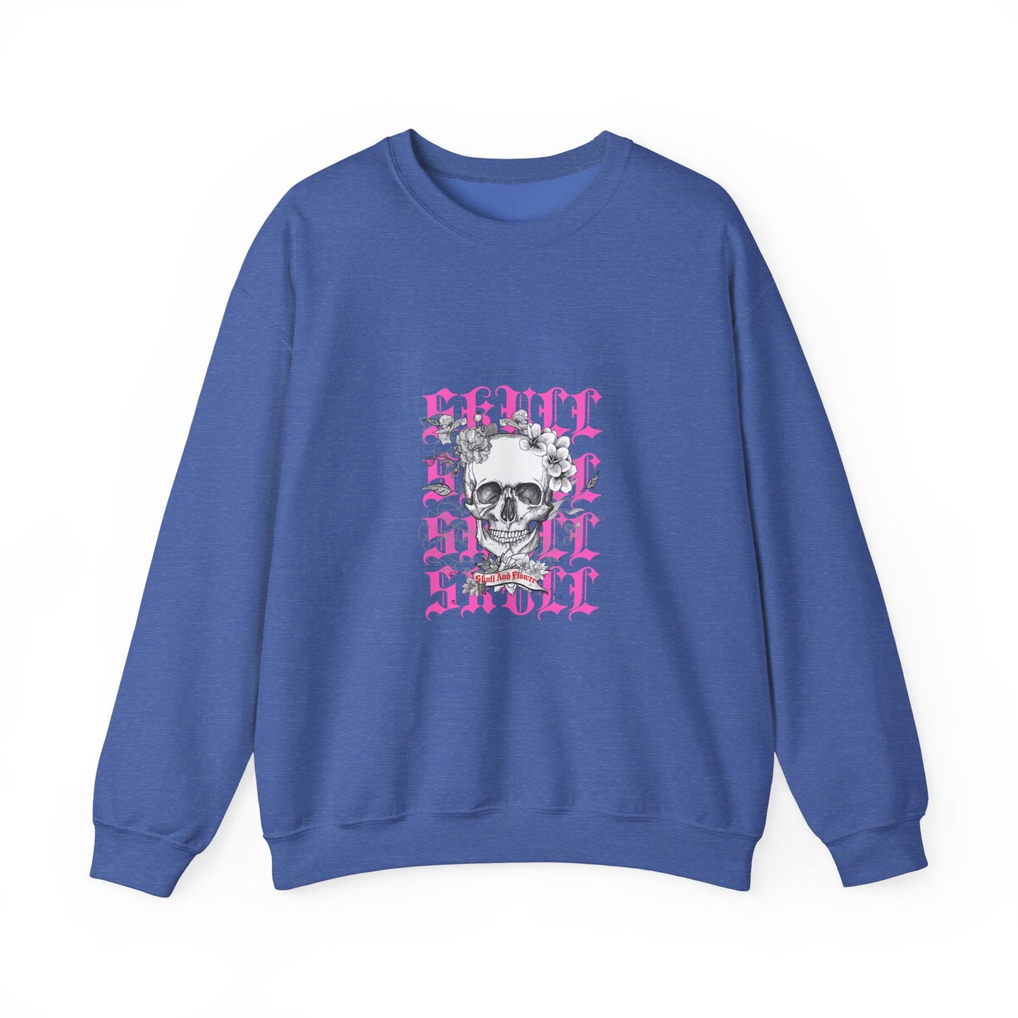 Skull Flowers Sweatshirt - FiftyTees 