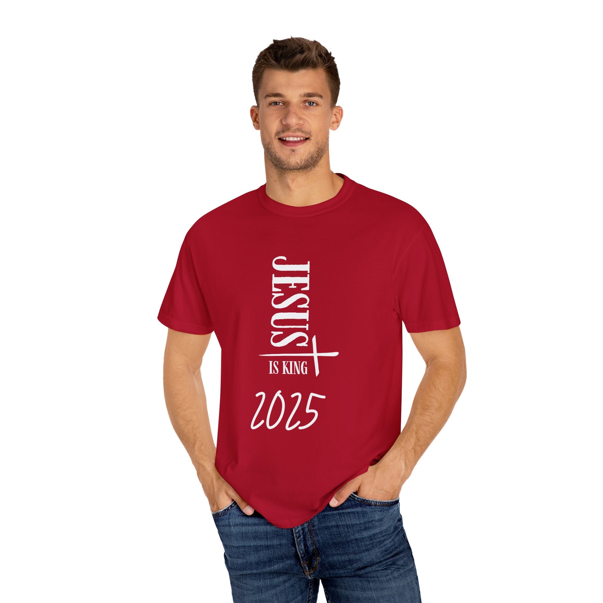 Unisex T-Shirt - Jesus is King 2025 Religious Tee - FiftyTees 
