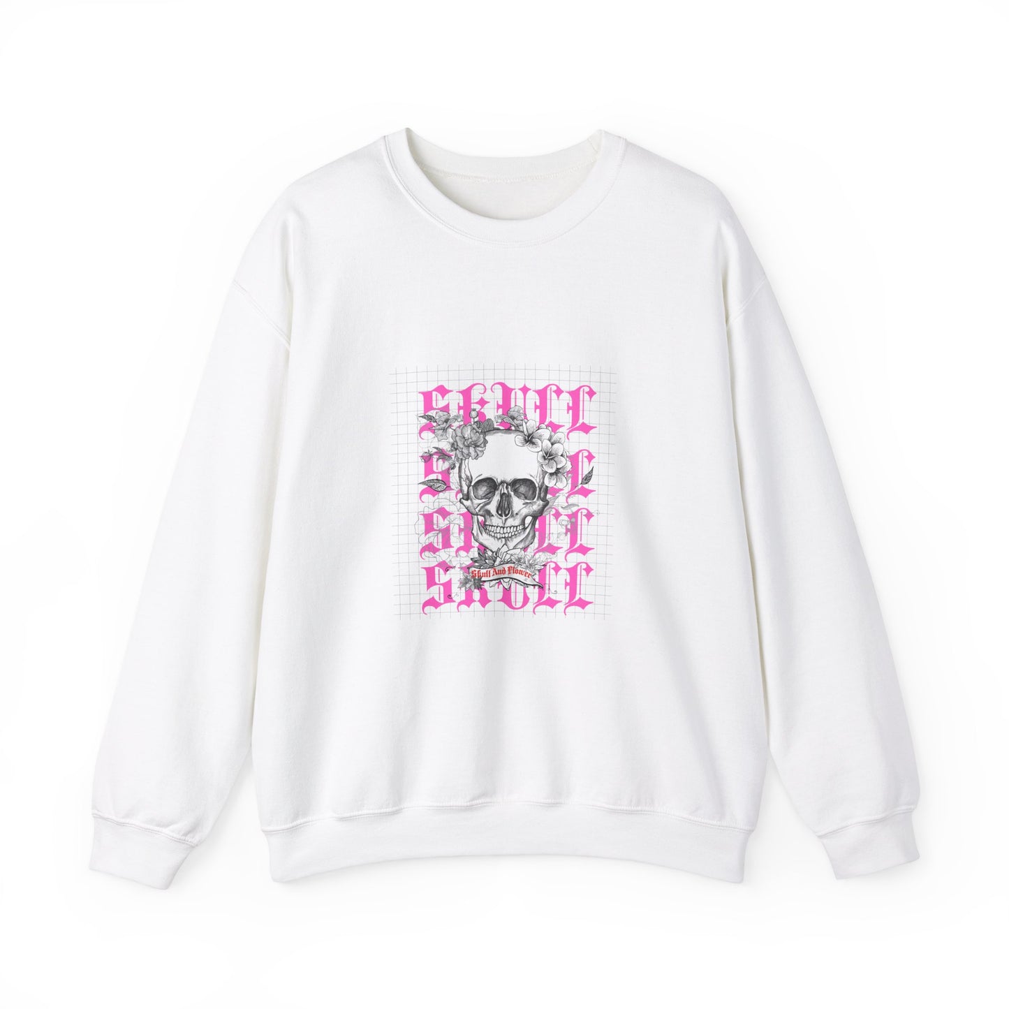 Skull Flowers Sweatshirt - FiftyTees 