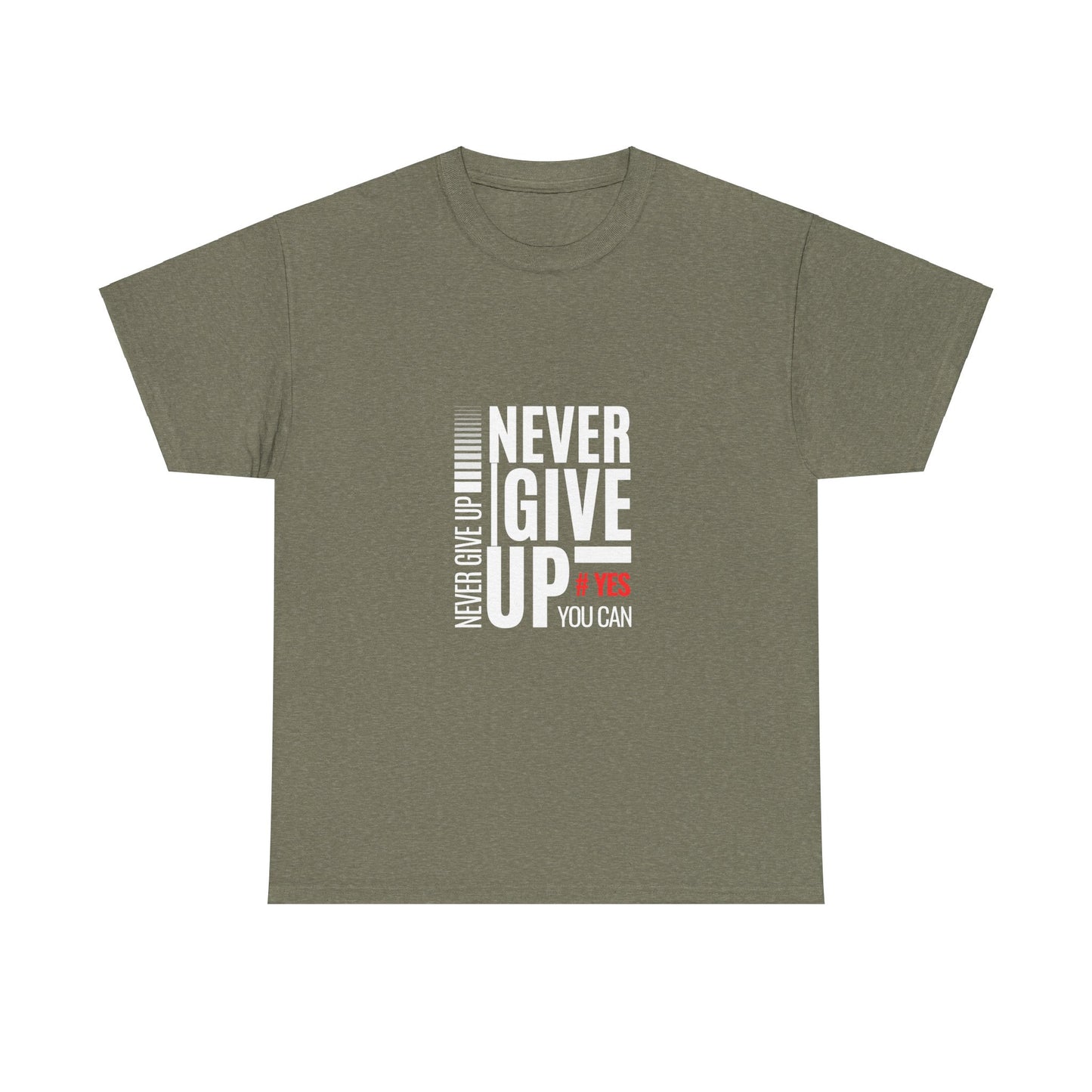 Motivational Unisex Tee - Never Give Up - FiftyTees 