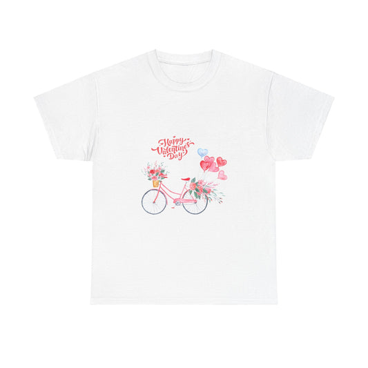 Bike Love Unisex Tee - Valentine’s Day Gift - White / S - T-Shirt